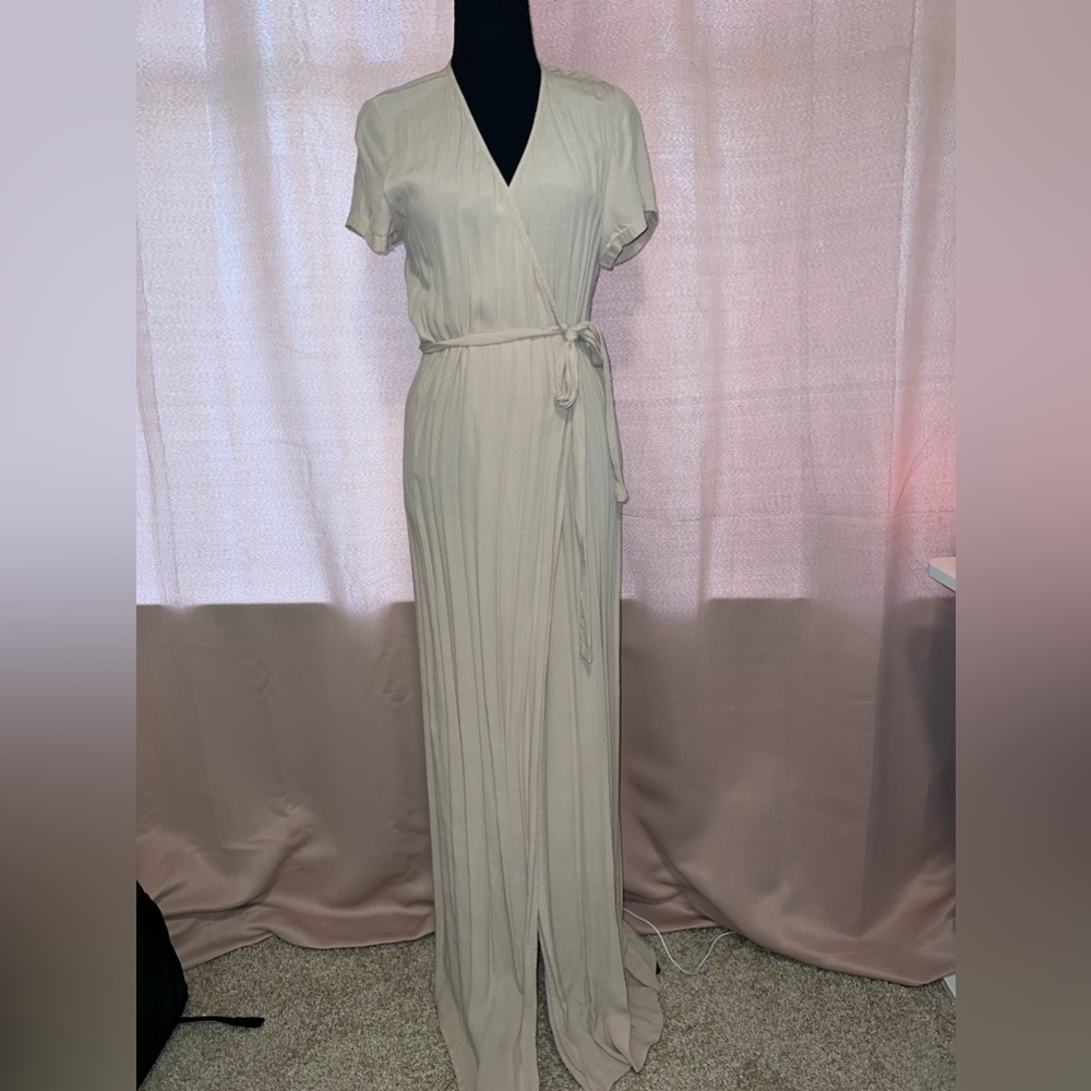 Amazon Cream Wrap Dress